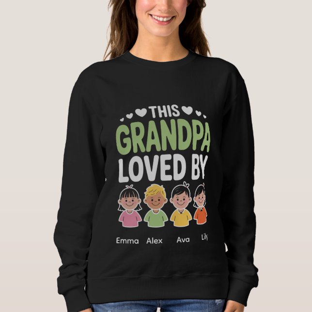 Personalized This Grandpa Loved By – Custom Kids  Sweatshirt (Vorderseite)