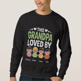 Personalized This Grandpa Loved By – Custom Kids Sweatshirt