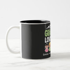 Personalized This Grandpa Loved By – Custom Kids Zweifarbige Tasse