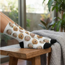 Personalized Three-Photo Face Socks | Custom Gift