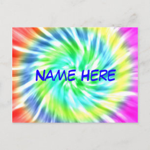 Personalized Tie Dye Postcard Postkarte