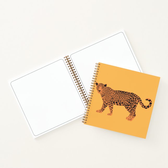 Personalized Tiger Sketchbook - Yellow Notizbuch (Innenseite)