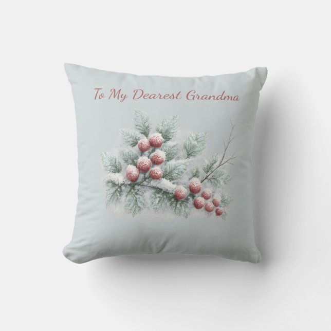 Personalized To My Dearest Grandma Frosted Winter  Kissen (Vorderseite)