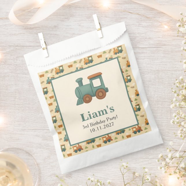 Personalized Train Kids Birthday Party  Geschenktütchen (Ausgeschnitten)