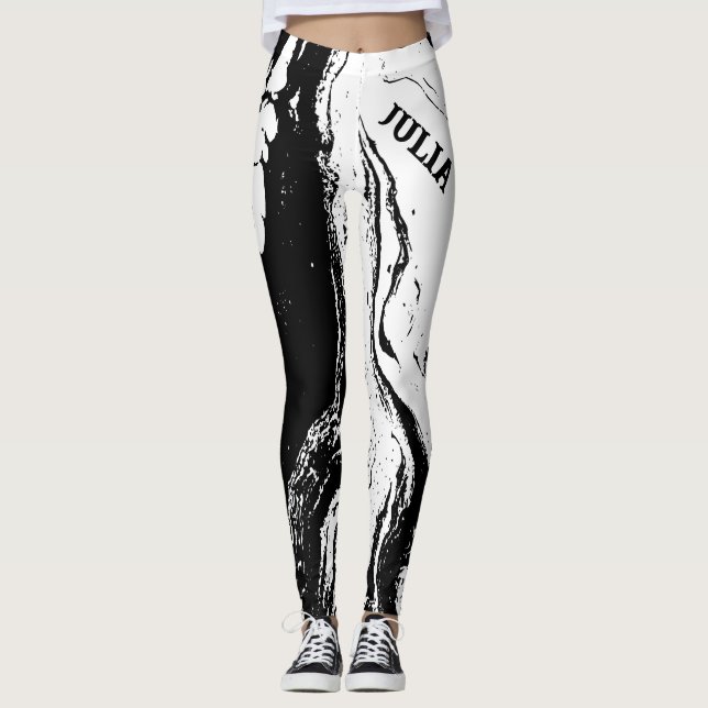 Personalized Trendy Abstract Design Leggings (Vorderseite)