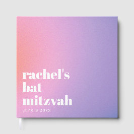Personalized Trendy Lavender Purple Bat Mitzvah Gästebuch