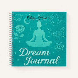 Personalized Turquoise Dream Journal Notebook Notizbuch