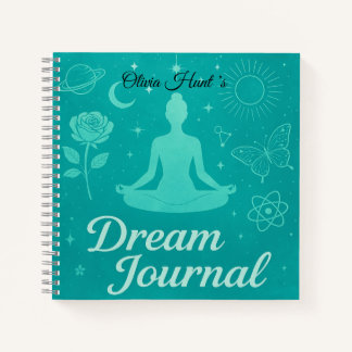 Personalized Turquoise Dream Journal Notebook Notizbuch