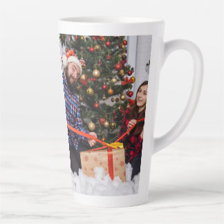 Personalized Two Sided Family Christmas Photo Milchtasse