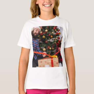 Personalized Two Sided Family Christmas Photo T-Shirt