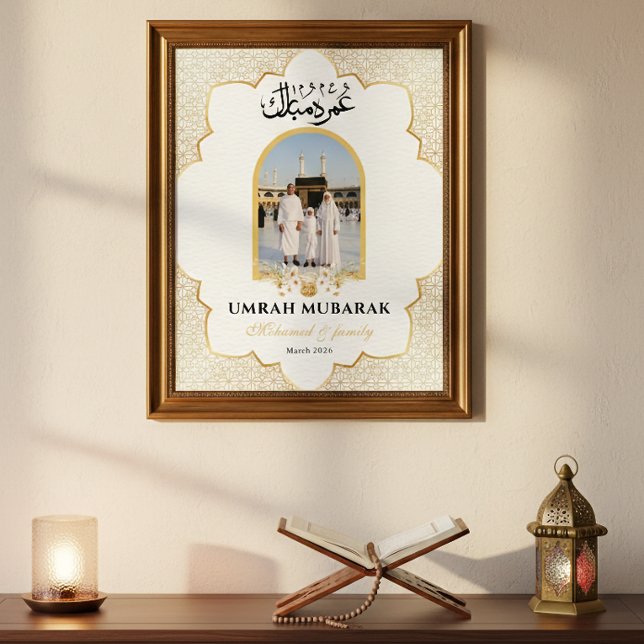 Personalized Umrah Mubarak Photo Poster Custom I (Von Creator hochgeladen)