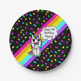 Personalized Unicorn, Rainbow and Butterfly Pappteller
