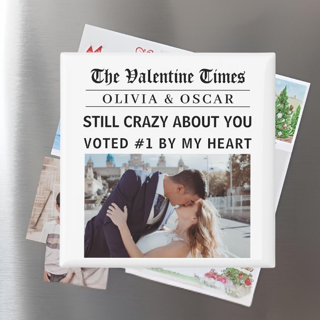 Personalized Valentine Newspaper  Magnet (Von Creator hochgeladen)