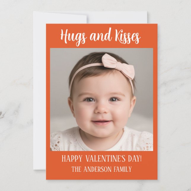 Personalized Valentine Photo Card Feiertagskarte (Vorderseite)
