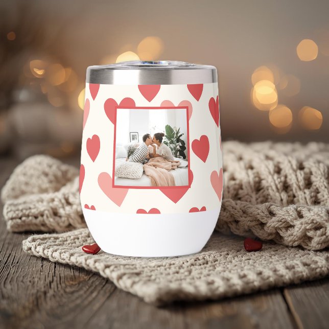 Personalized Valentine Photo Heart Water Bottle (Von Creator hochgeladen)