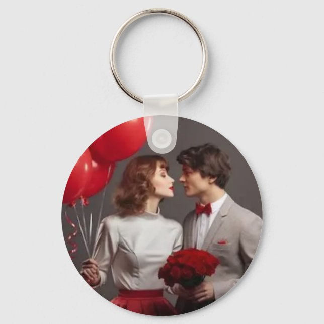 Personalized Valentine Photo Keychain | Custom  Schlüsselanhänger (Vorderseite)