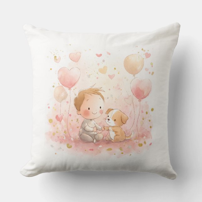 Personalized Valentine’s Baby Pillow Kissen (Vorderseite)