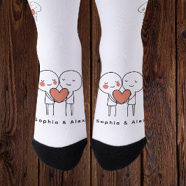 Personalized Valentine’s Couple Matching Crew Sock Socken