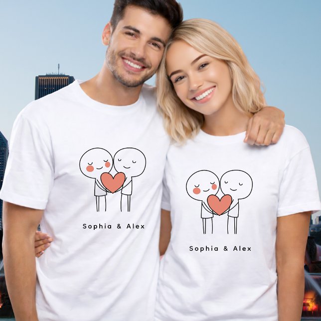 Personalized Valentine’s Couple Matching T-Shirt (Von Creator hochgeladen)