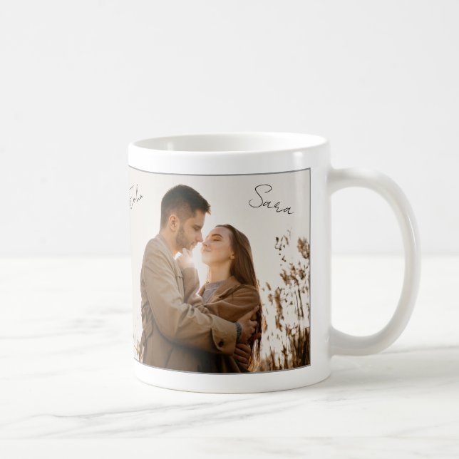 Personalized Valentine’s Day Mug | Custom Photo Kaffeetasse (Rechts)