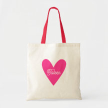 Personalized Valentine’s Day Name Heart Tote Bag