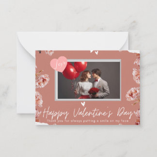 Personalized Valentine’s Day Photo Card | Romantic Mitteilungskarte