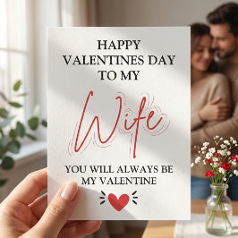 Personalized Valentines Day Card for Wife New Mom Feiertagskarte