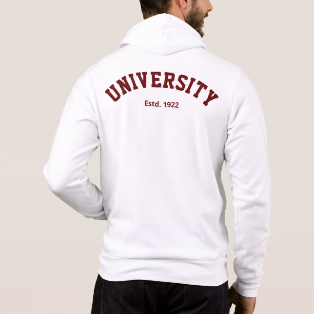 Personalized Varsity Hoodie (Rückseite)