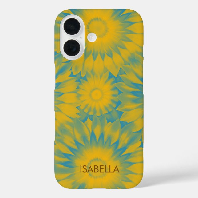 Personalized Vibrant Sunflower Tie-Dye Art Case-Mate iPhone Hülle (Rückseite)