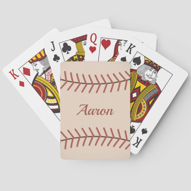 Personalized Vintage Baseball Playing Cards Gift Spielkarten (Rückseite)