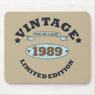 Personalized vintage birthday womens gift mousepad