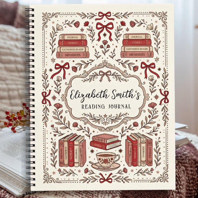 Personalized Vintage Coquette Reading Journal Notizbuch (Von Creator hochgeladen)
