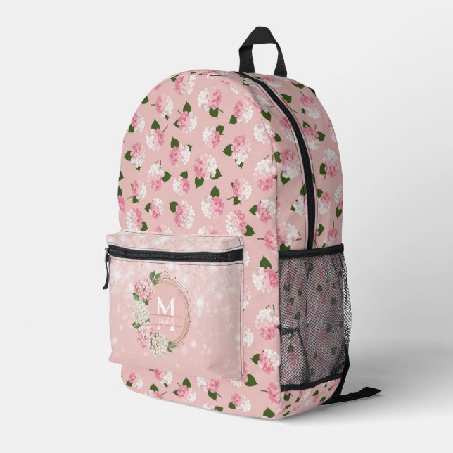 Personalized Vintage Garden Blossoms Bedruckter Rucksack (Rückseitige Ecke Rechts)