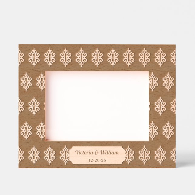 Personalized Vintage Lace Picture Frame  Geätzte Rahmen (Vorderseite)