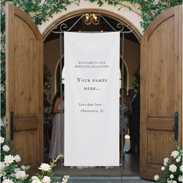 Personalized Vinyl Wedding Welcome Sign Banner (Von Creator hochgeladen)