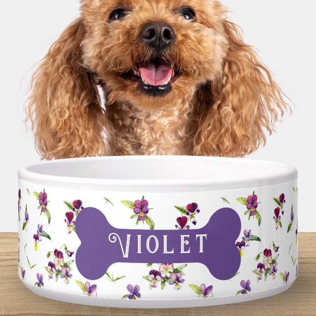Personalized Violet Purple Floral Napf (Von Creator hochgeladen)