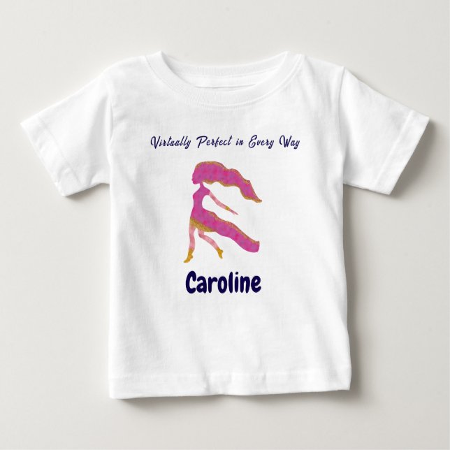 Personalized Virgo “Virtually Perfect” Toddler Art Baby T-shirt (Vorderseite)