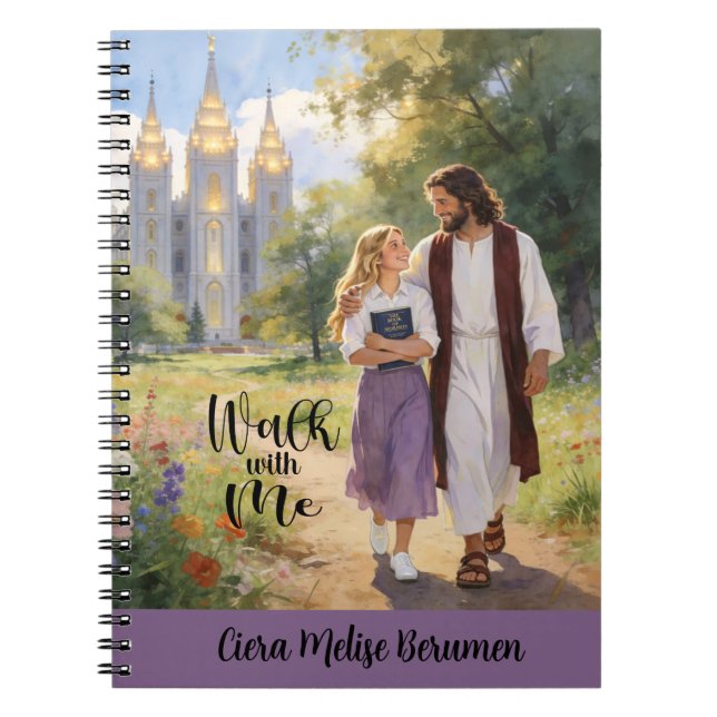 Personalized Walk with Me Christian LDS Journal2 Notizblock (Vorderseite)