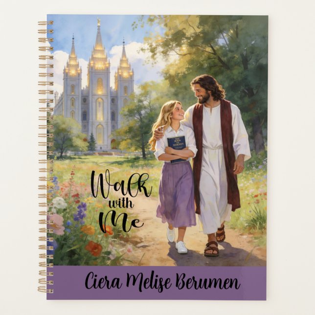 Personalized 'Walk with Me' Christian LDS Planner2 Planer (Vorderseite)