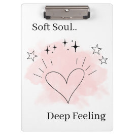 Personalized Watercolor Line Art Clipboard Klemmbrett