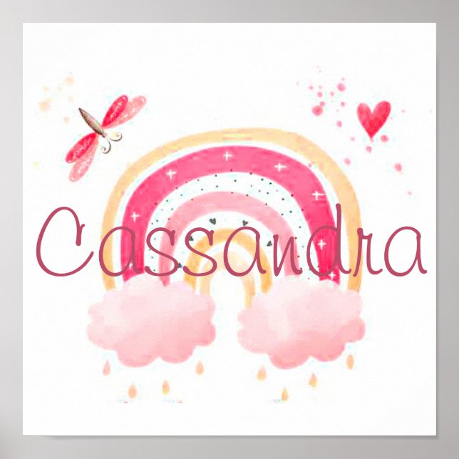 Personalized watercolor rainbow poster (Vorne)