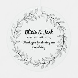 Personalized Wedding Favor Ornament Aus Metall