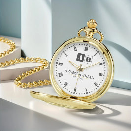 Personalized Wedding Gift – Custom Monogram Armbanduhr