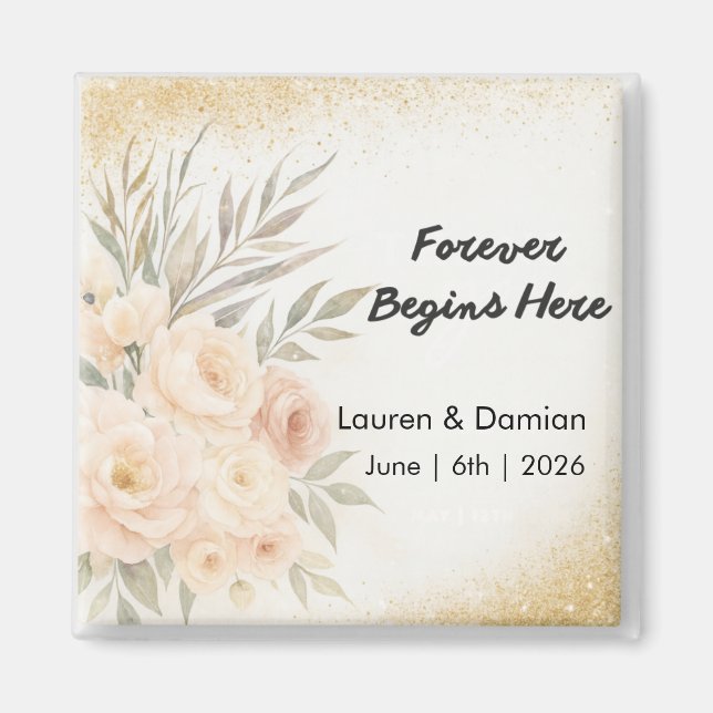 Personalized Wedding Keepsake  - Magnet (Vorne)