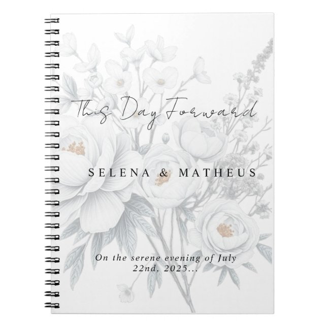 Personalized Wedding Vows Journal – This Day Forw Notizblock (Vorderseite)