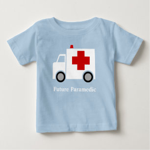 Personalized  weißer zukünftiger Sanitäter Baby T-shirt
