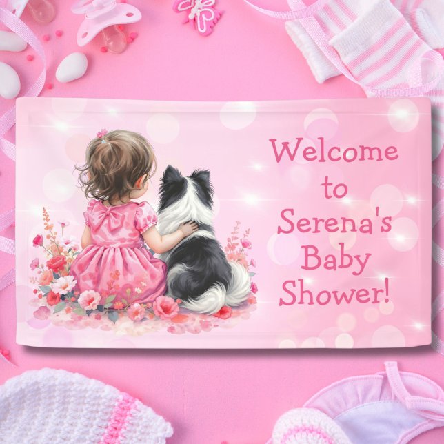 Personalized Welcome to our Baby Shower Pink Banner (Von Creator hochgeladen)