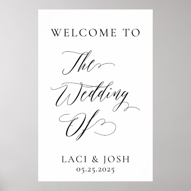 Personalized Welcome to Our Wedding Sign | Custom  Poster (Vorne)