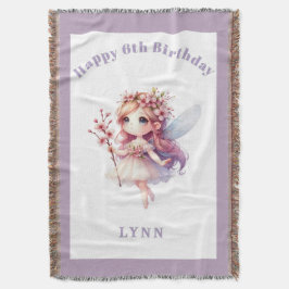 Personalized Whimsical Floral Fairy  Decke