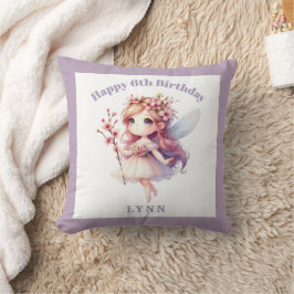 Personalized Whimsical Floral Fairy  Kissen